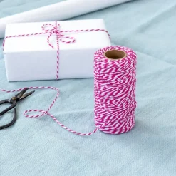 Rex London Roll of twine (100m) - Pink and white Online