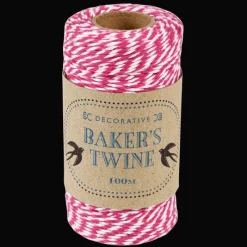 Rex London Roll of twine (100m) - Pink and white Online