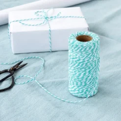 Rex London Roll of twine (100m) - Teal and white Outlet