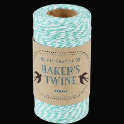 Rex London Roll of twine (100m) - Teal and white Outlet