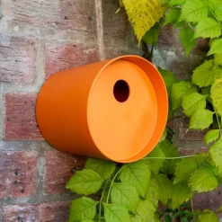 Rex London Round bamboo fibre birdhouse - Orange Hot