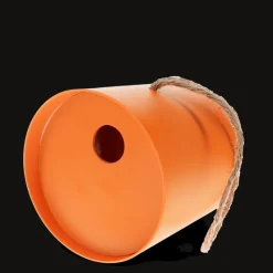 Rex London Round bamboo fibre birdhouse - Orange Hot