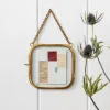 Rex London Rounded hanging brass frame 10x10cm Hot