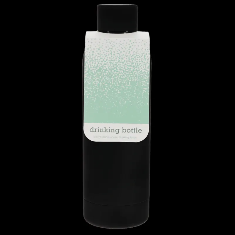 Rex London Rubber coated steel bottle 500ml - Black New