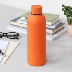 Rex London Rubber coated steel bottle 500ml - Orange New