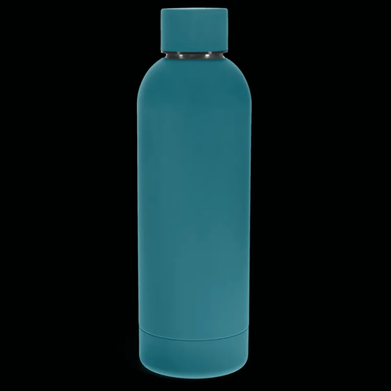 Rex London Rubber coated steel bottle 500ml - Petrol blue Best
