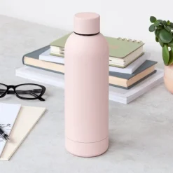 Rex London Rubber coated steel bottle 500ml - Light pink Outlet