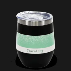 Rex London Rubber coated travel cup 350ml - Black Outlet