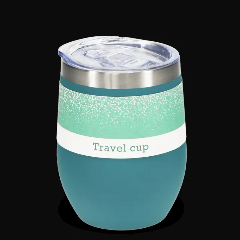 Rex London Rubber coated travel cup 350ml - Petrol blue New