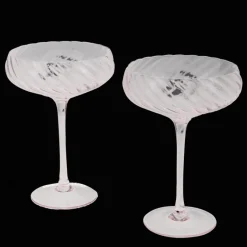 Rex London Scalloped coupe cocktail glasses 250ml (set of 2) - Pink Best