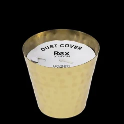 Rex London Scented candle - Gold tone hammered metal Clearance