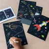 Rex London Scratch art set (4 sheets) - Space Age Hot