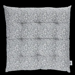 Rex London Seat pad cushion (37x37cm) - Grey leaf Sale