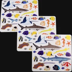 Rex London Shark stickers (3 sheets) - Ocean animals Discount