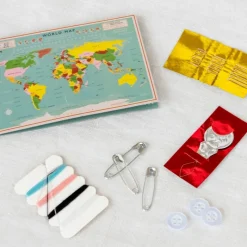 Rex London Shirt repair sewing kit - World Map New