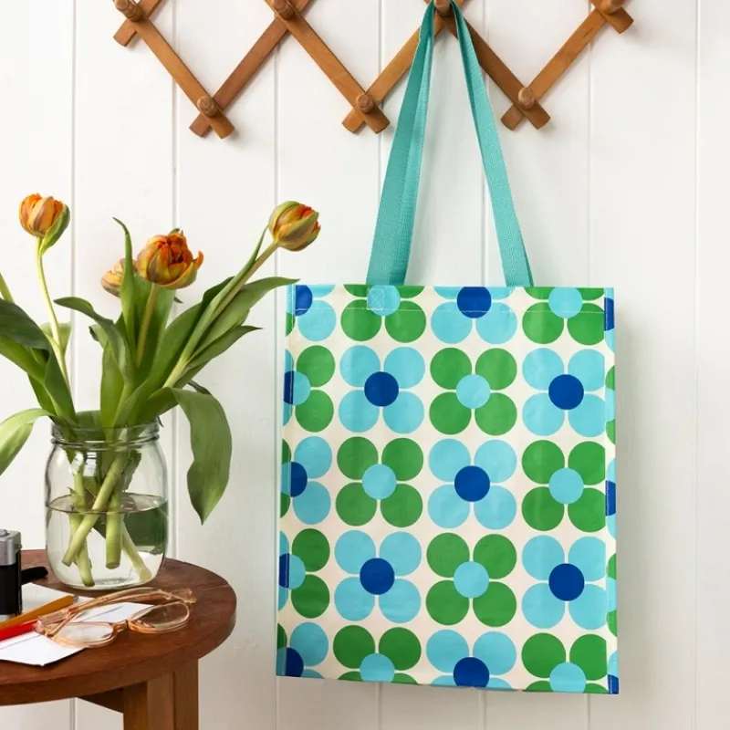 Rex London Shopping bag - Daisy blue and green Discount