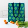 Rex London Shopping bag - Spotlight green on blue New