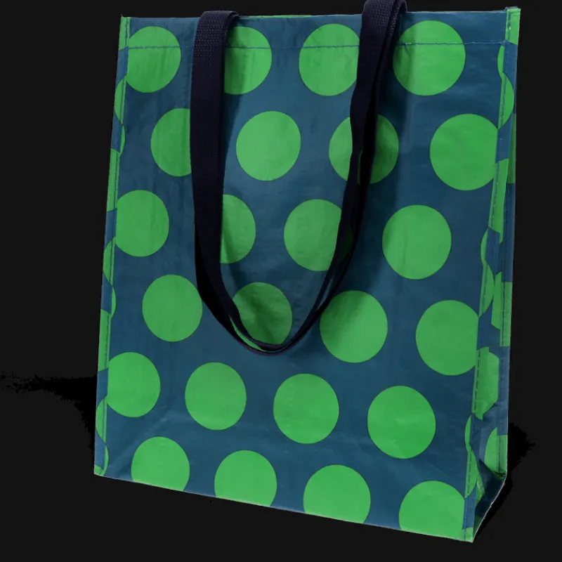 Rex London Shopping bag - Spotlight green on blue New