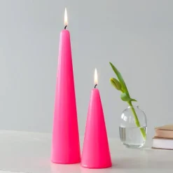Rex London Small cone candle - Bright Pink Hot