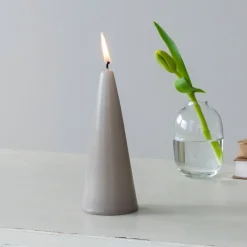 Rex London Small cone candle - Light Grey Hot