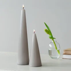 Rex London Small cone candle - Light Grey Hot