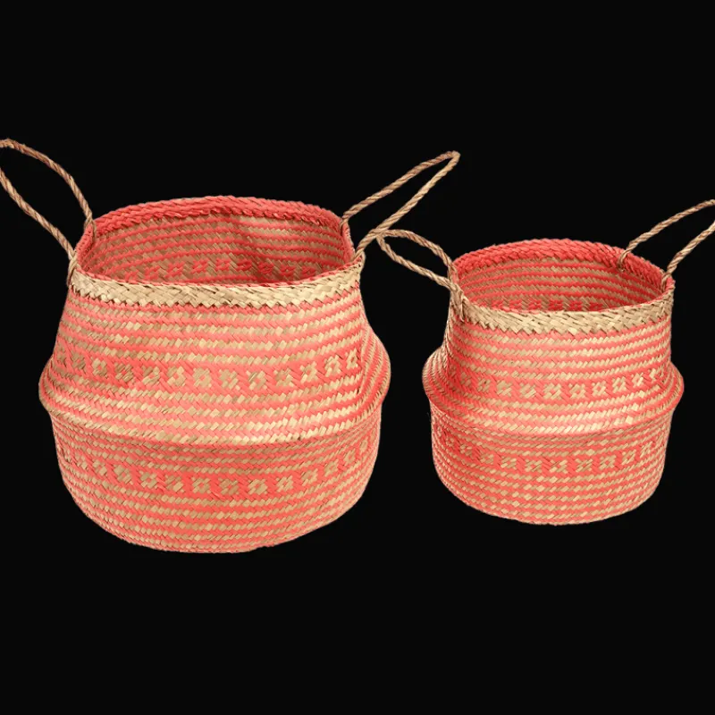 Rex London Small seagrass belly basket - Coral Online