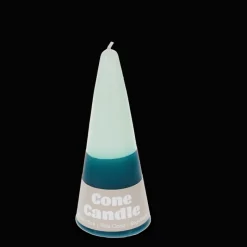 Rex London Small two-colour cone candle - Dark blue-mint green Best