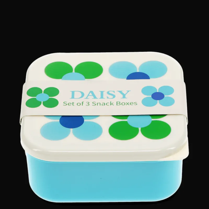 Rex London Snack boxes (set of 3) - Blue and Green Daisy Sale