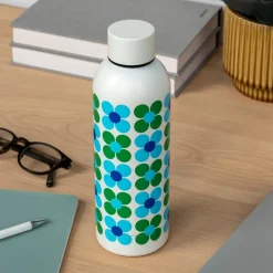 Rex London Stainless steel bottle 500ml - Blue and green Daisy Hot