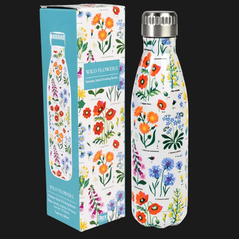 Rex London Stainless steel bottle 500ml - Wild Flowers New