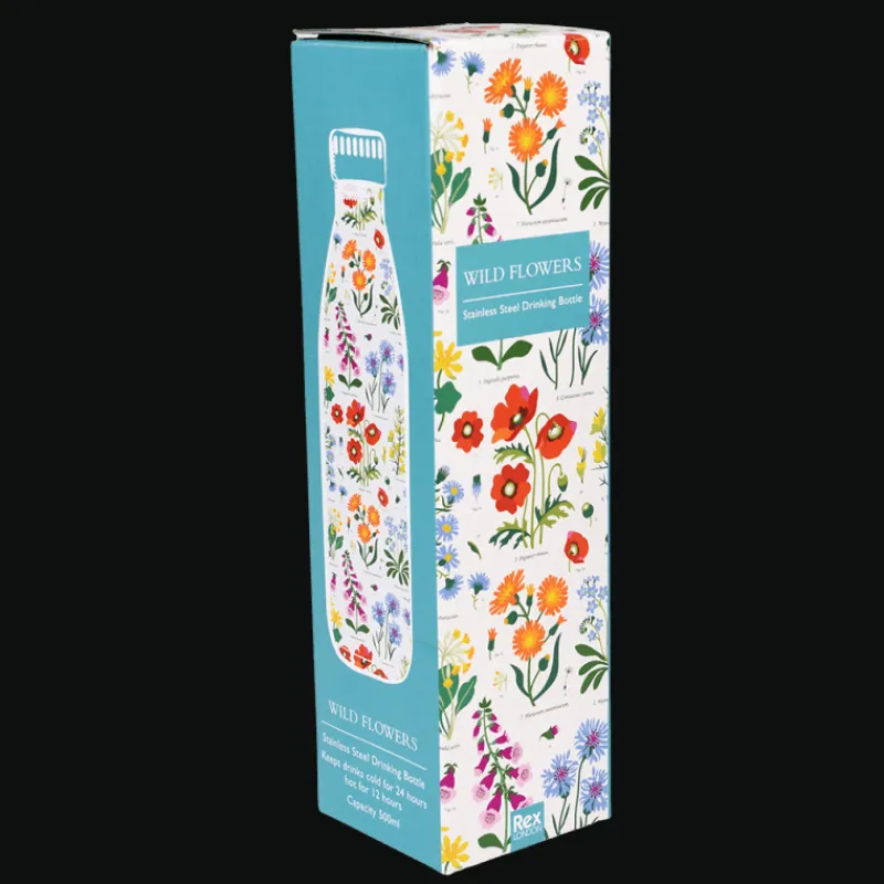 Rex London Stainless steel bottle 500ml - Wild Flowers New