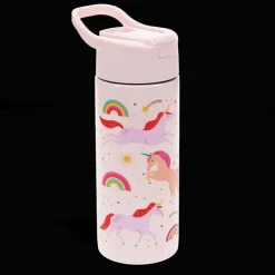 Rex London Stainless steel bottle with push button lid 500ml - Unicorn Fashion