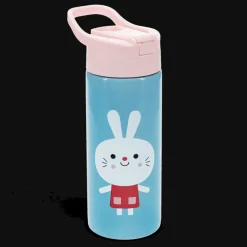 Rex London Stainless steel bottle with push button lid 500ml - Lottie and Friends Hot
