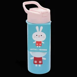 Rex London Stainless steel bottle with push button lid 500ml - Lottie and Friends Hot