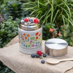 Rex London Stainless steel food flask (450 ml) - Wild Flowers Discount