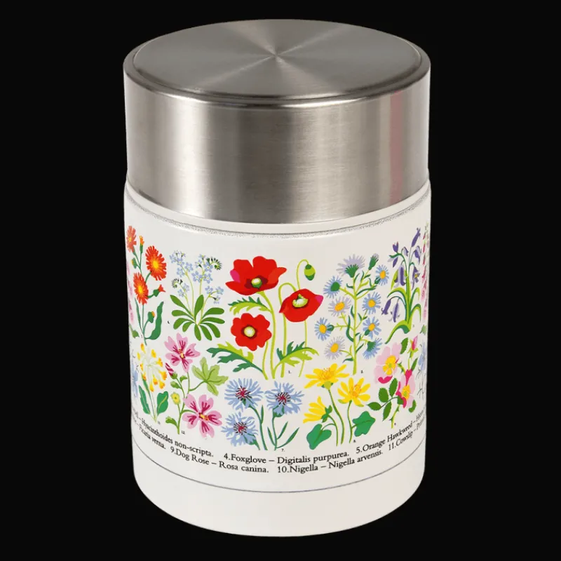 Rex London Stainless steel food flask (450 ml) - Wild Flowers Discount