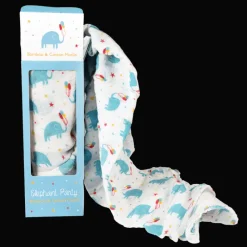 Rex London Swaddling blanket - Elephant Party Sale