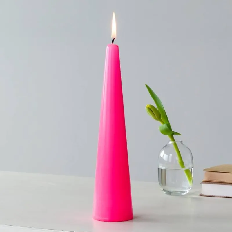 Rex London Tall cone candle - Bright Pink Hot