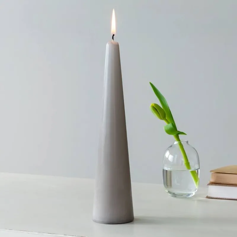Rex London Tall cone candle - Light grey Hot
