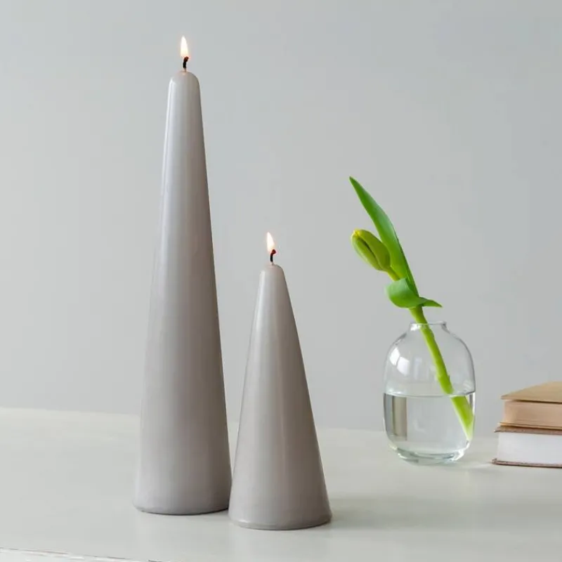 Rex London Tall cone candle - Light grey Hot