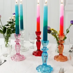 Rex London Tall glass candle holder - Blue Outlet