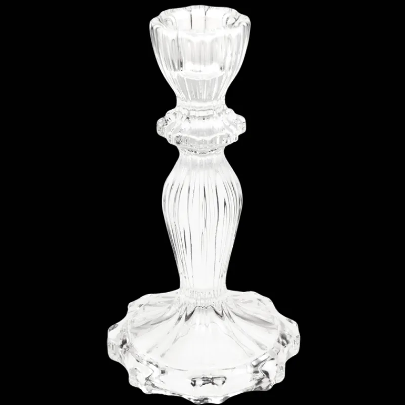 Rex London Tall glass candle holder - Clear Hot