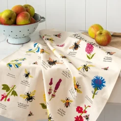 Rex London Tea towel - Garden Bees Best