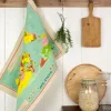 Rex London Tea towel - World Map Hot