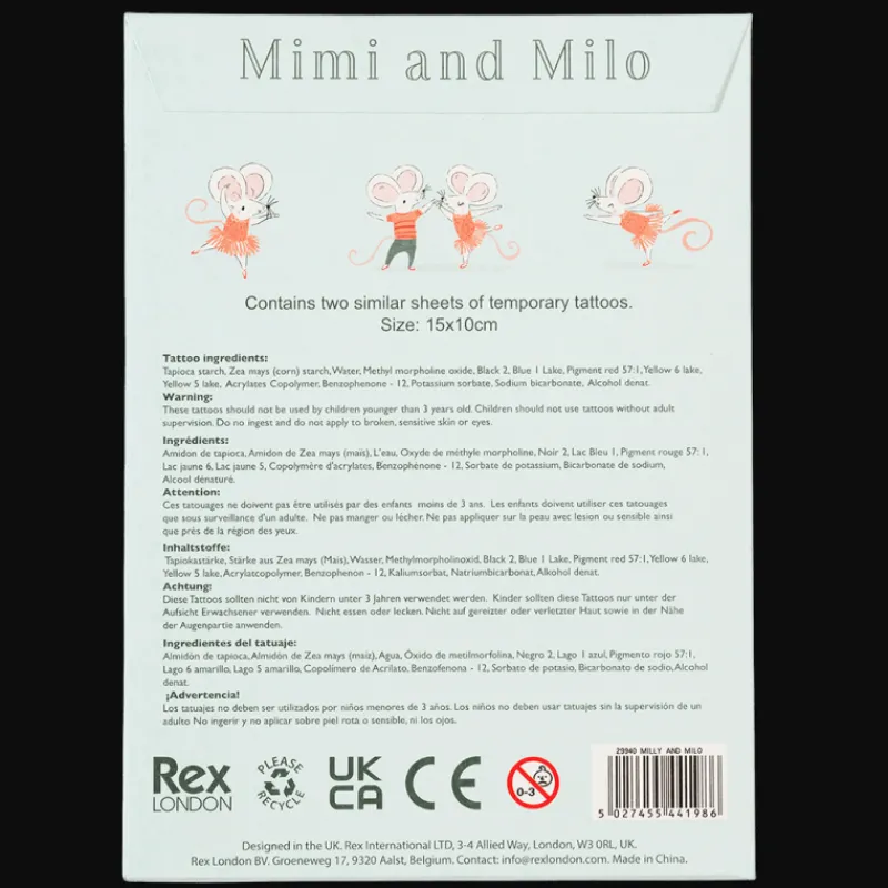 Rex London Temporary tattoos - Mimi and Milo Fashion