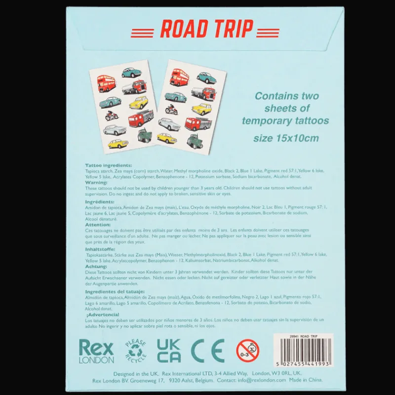 Rex London Temporary tattoos - Road Trip Hot