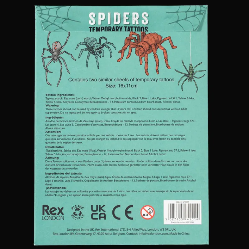 Rex London Temporary tattoos - Spiders Online