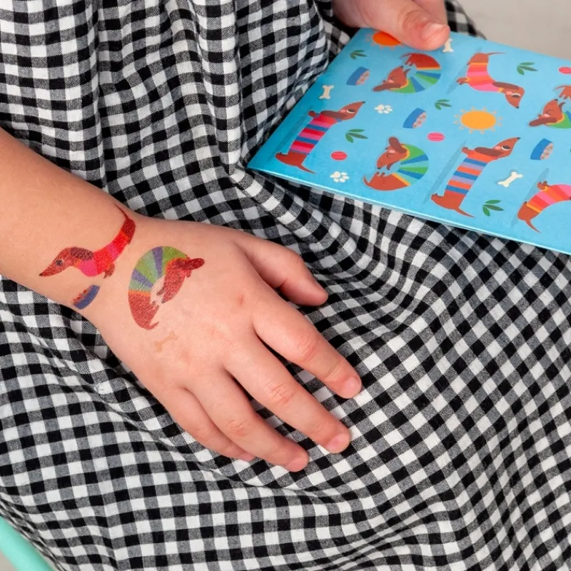 Rex London Temporary tattoos - Sunny Sausage Dog Clearance