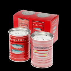 Rex London Tin salt and pepper shakers - Fish MACKEREL & ANCHOVIES Sale