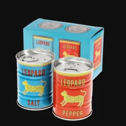 Rex London Tin salt and pepper shakers - LEOPARD Best